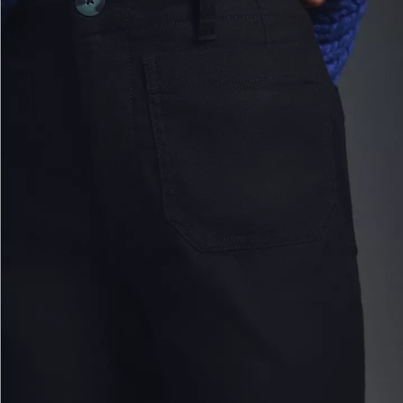 NWT Maeve The Colette Wide Legged Cropped Linen Pants/size 4/black - Picture 3 of 5